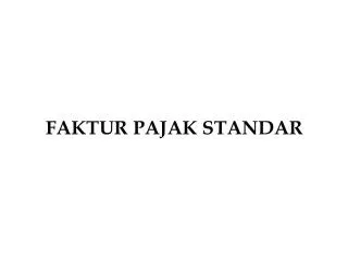 faktur pajak standar