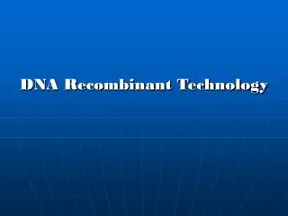 DNA Recombinant Technology