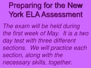 Preparing for the New York ELA Assessment