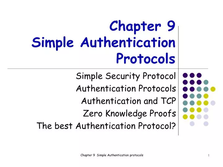 chapter 9 simple authentication protocols