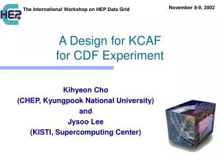 A Design for KCAF for CDF Experiment