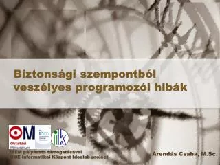 biztons gi szempontb l vesz lyes programoz i hib k