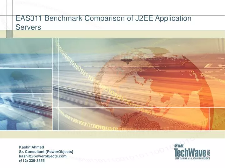 eas311 benchmark comparison of j2ee application servers