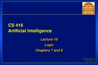 CS 416 Artificial Intelligence