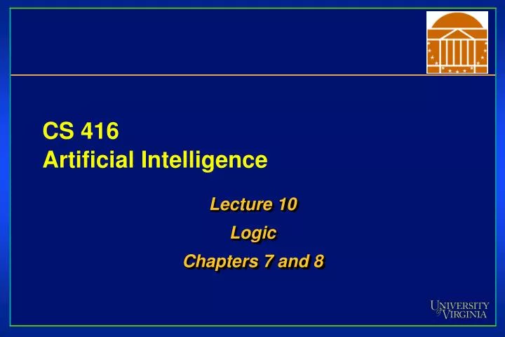 cs 416 artificial intelligence