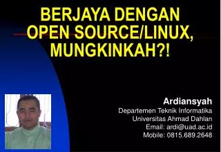 berjaya dengan open source linux mungkinkah