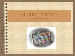 algoritmizace vodn p edn ka
