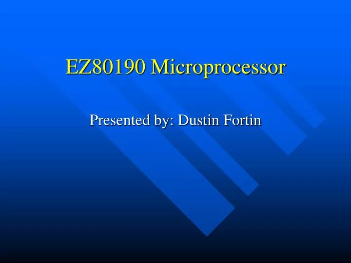 ez80190 microprocessor