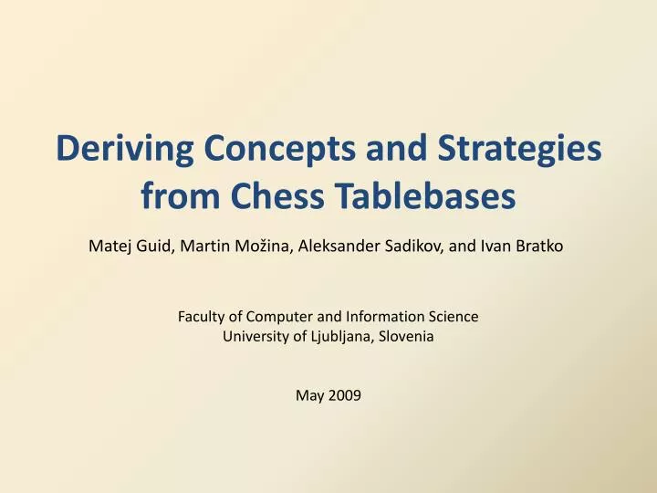 deriving concepts and strategies from chess tablebases