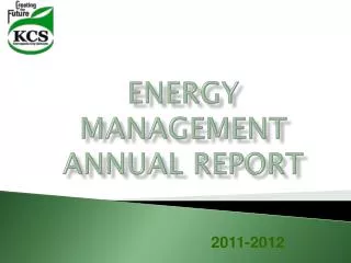 Energy Management Annual Report