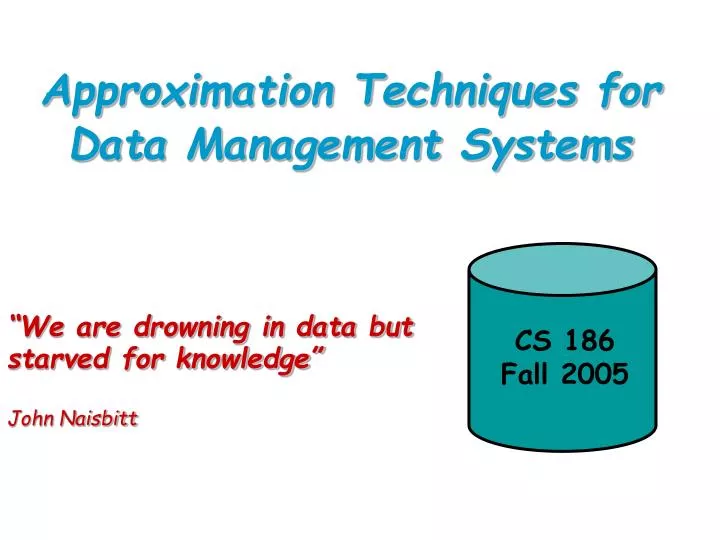 we are drowning in data but starved for knowledge john naisbitt