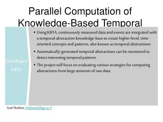 Parallel Computation of Knowledge-Based Temporal Abstractions