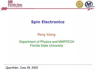 Spin Electronics