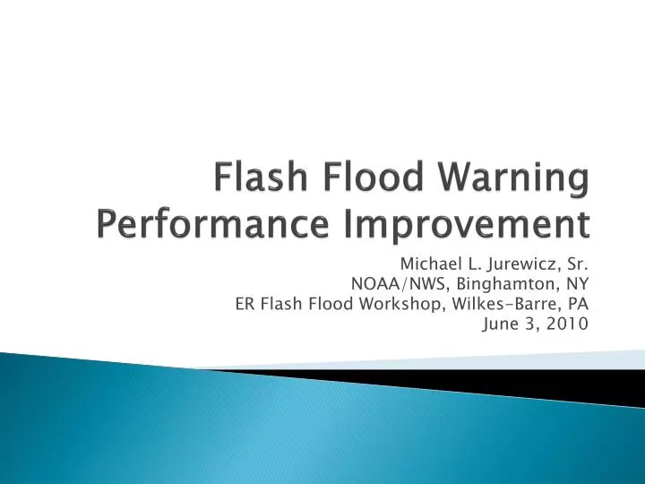 flash flood warning performance improvement