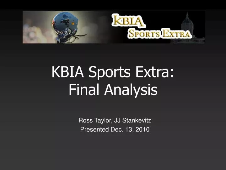 kbia sports extra final analysis