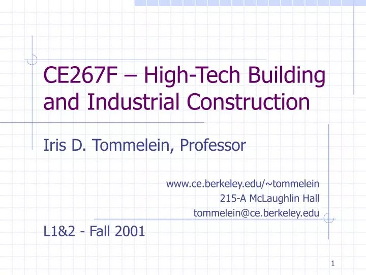 ce267f high tech building and industrial construction