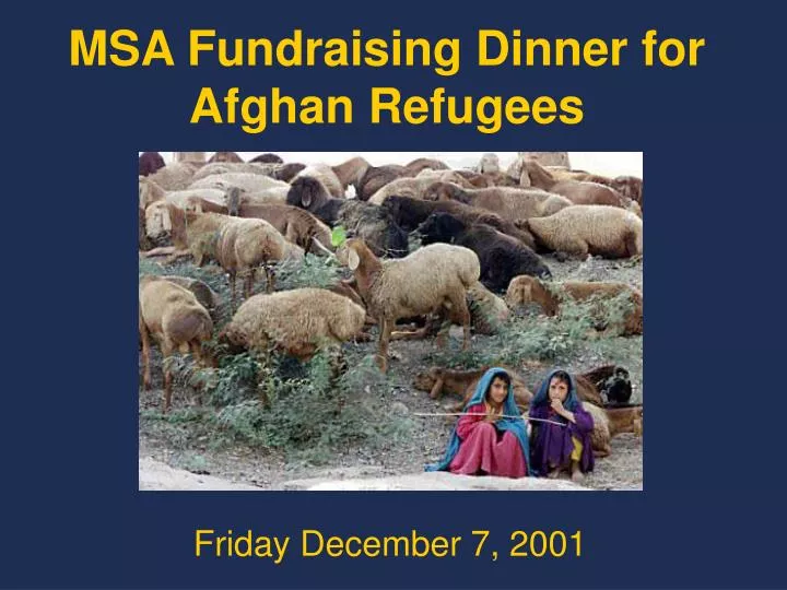 msa fundraising dinner for afghan refugees