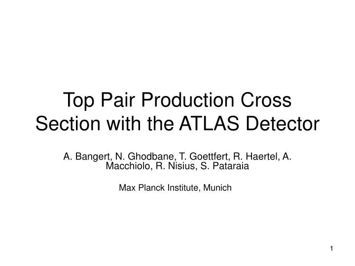 top pair production cross section with the atlas detector