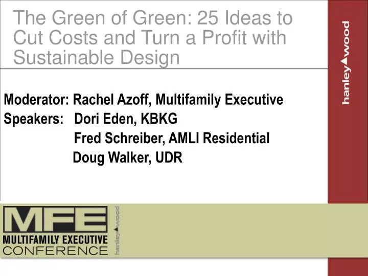 the green of green 25 ideas to cut costs and turn a profit with sustainable design
