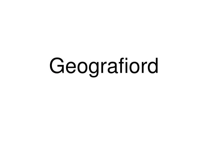 geografiord