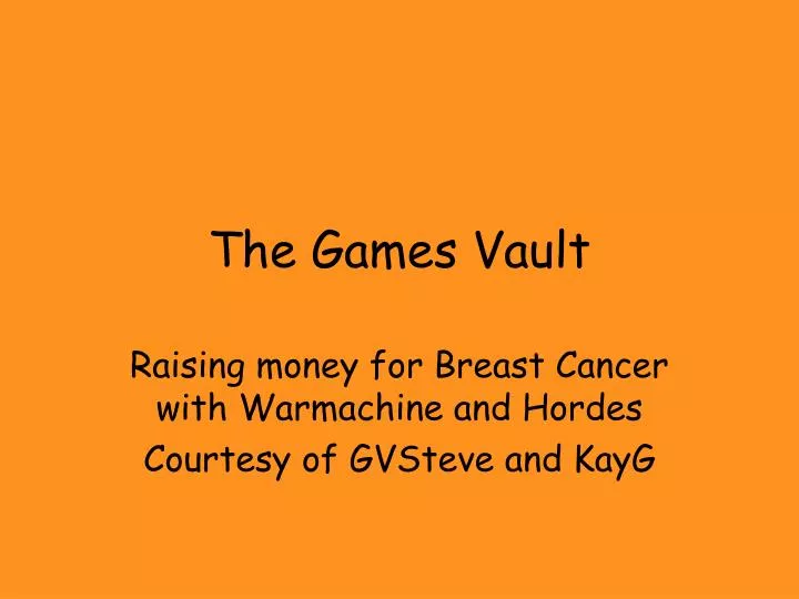 the games vault