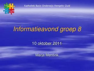 informatieavond groep 8