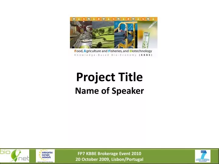 project title name of speaker