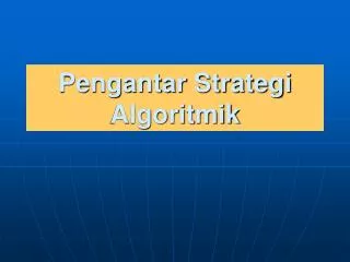 pengantar strategi algoritmik