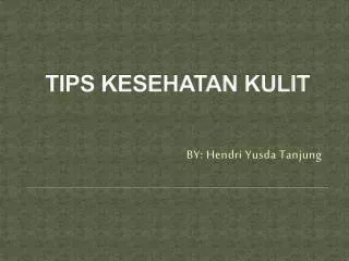 tips kesehatan kulit
