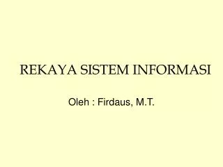 rekaya sistem informasi