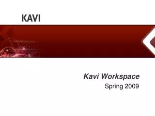 Kavi Workspace