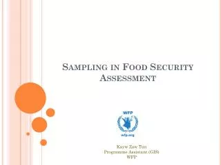 Sampling in Food Security Assessment
