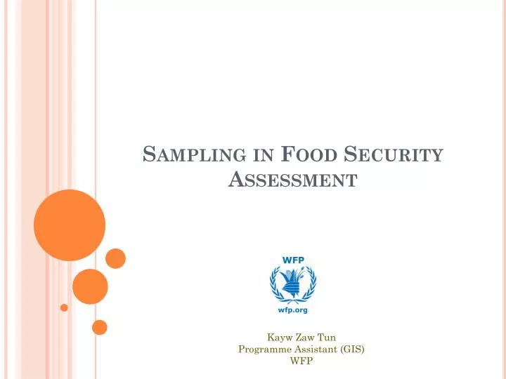 sampling in food security assessment