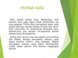 pilihan kata