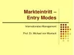 Markteintritt – Entry Modes - slide 1