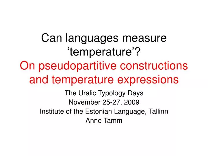 can languages measure temperature on pseudopartitive constructions and temperature expressions