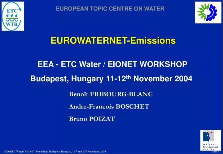eurowaternet emissions