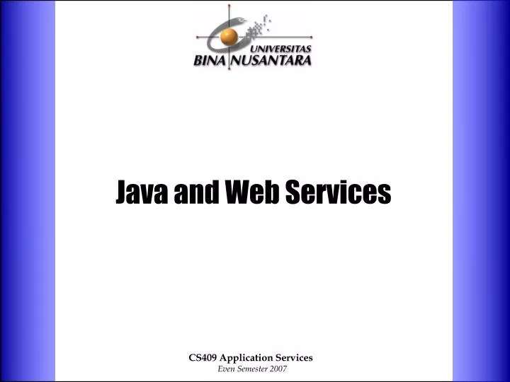 java and web services