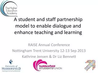 A student and staff partnership model to enable dialogue and enhance teaching and learning