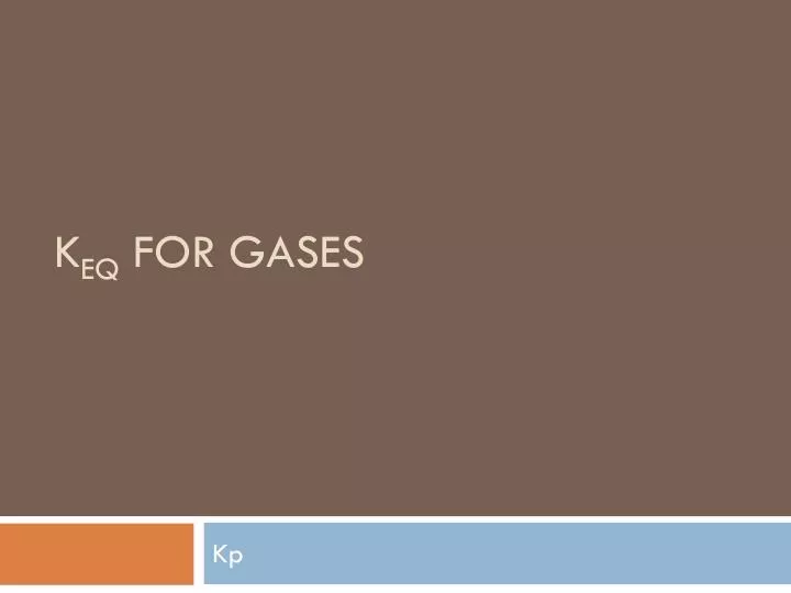 k eq for gases