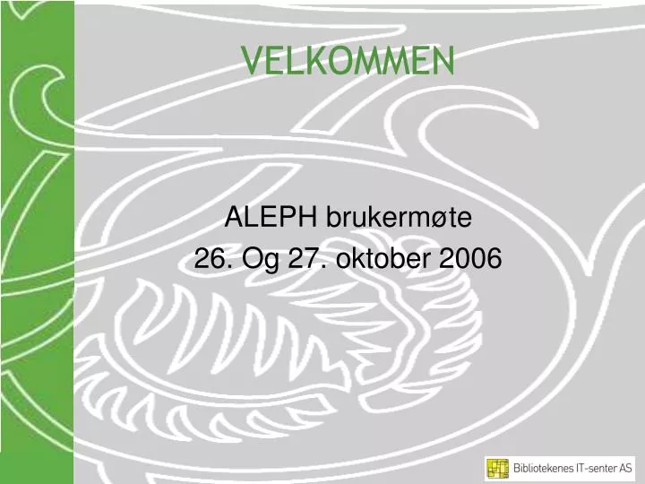 velkommen