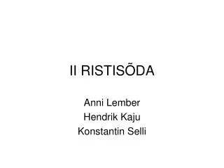 ii ristis da