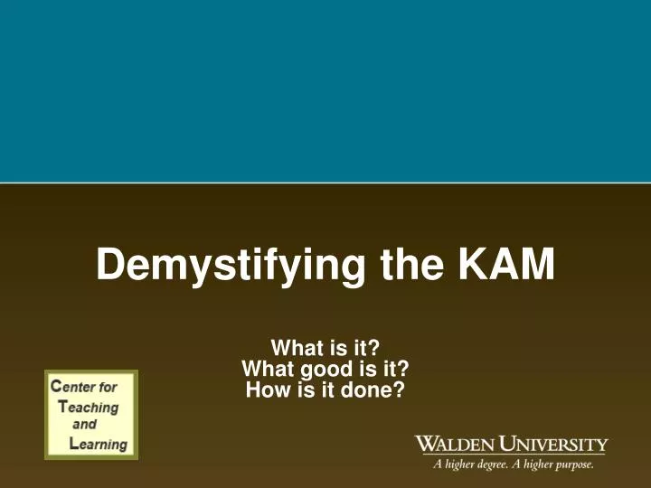 demystifying the kam