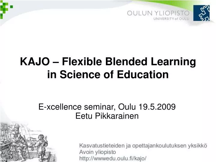 kajo flexible blended learning in science of education