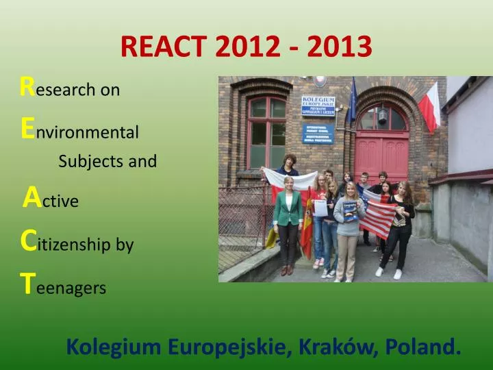 react 2012 2013