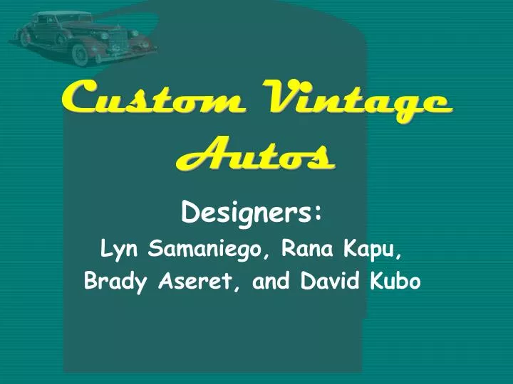 custom vintage autos
