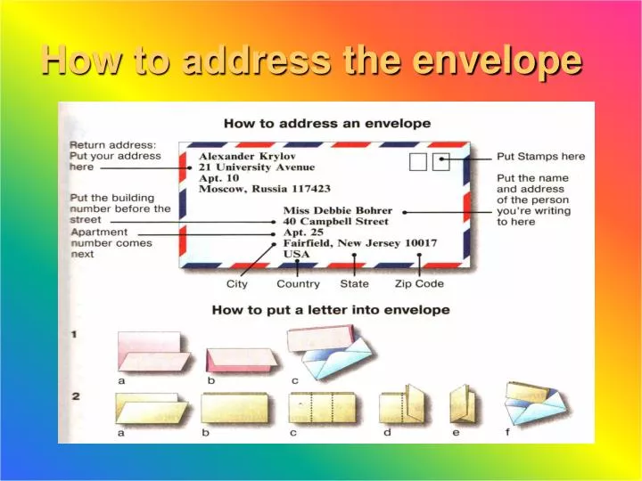 how to address the envelope