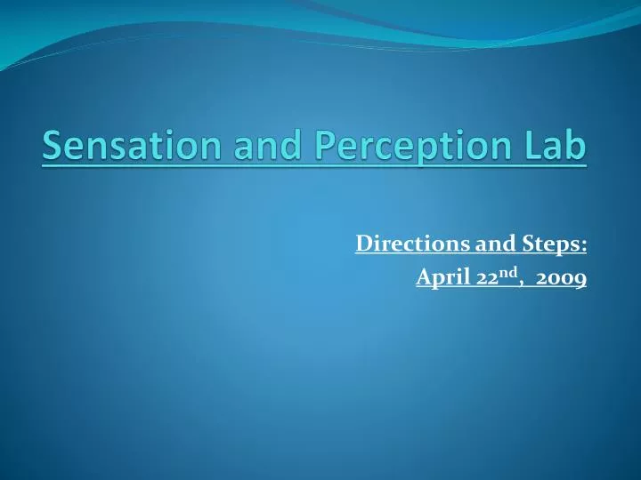 sensation and perception lab