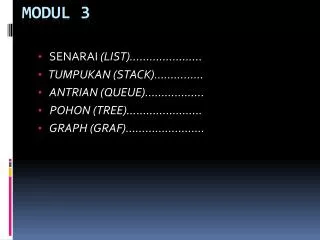 senarai list tumpukan stack antrian queue pohon tree graph graf