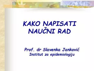 kako napisati nau n i rad